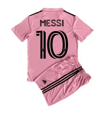 Lacne Dětský Futbalové dres Inter Miami Lionel Messi #10 2023-24 Krátky Rukáv - Domáci (+ trenírky)